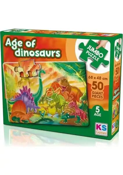 Dinozorların Büyüleyici Dünyasını Keşfeden 50 Parça Jumbo Boy Puzzle Ürünü İncelemesi