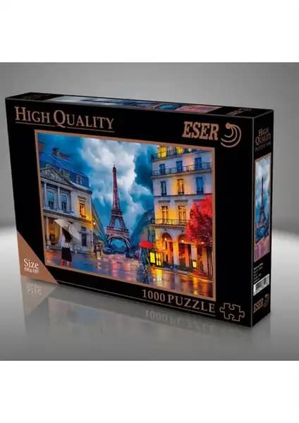Eser Puzzle 1000 Parça Paris ve Rain Temalı Yüksek Kaliteli Sanat Yapbozu