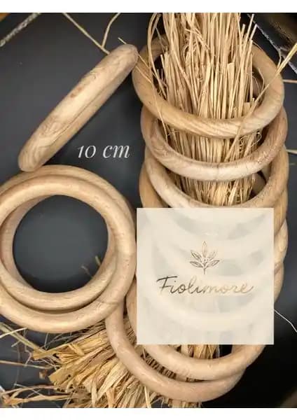 FioliMore 10 cm Ahşap Halkalar Yaratıcı ve Çok Yönlü Kullanım için Estetik Aksesuarlar