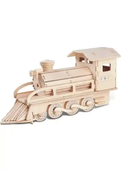 Hayal Sepeti Büyük Boy Ahşap Tren Maket Çocuklar ve Yetişkinler İçin Eğitici ve Eğlenceli Aktivite