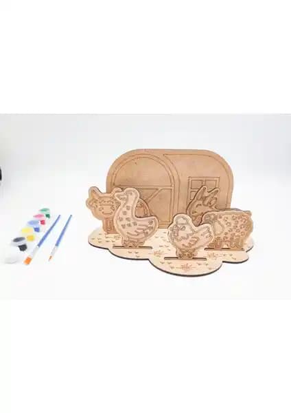 İcons Ahşap Boyama Seti Çocuklar İçin Yaratıcı ve Eğitici Sanat Aktivitesi