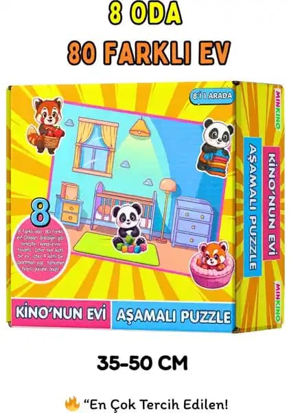 Kino’nun Evi Aşamalı Puzzle Seti Çocukların Yaratıcı ve Zeka Gelişimini Destekler