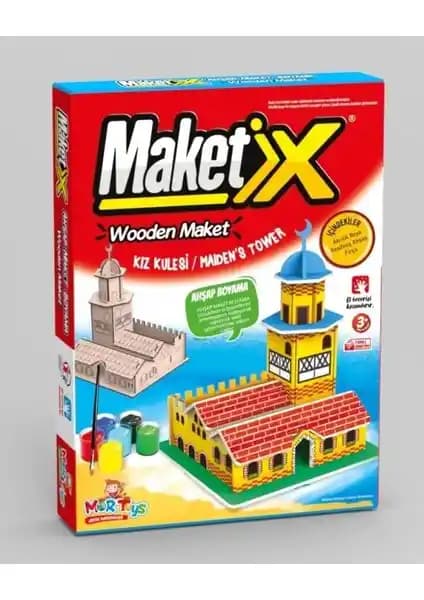 Makretix 3D Ahşap Boyama Seti ile Kız Kulesi Temasıyla Yaratıcılığı Geliştirme