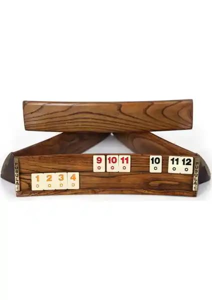 Pusula Oyun Doğal Ahşap Oval Okey Takımı Olive Modern Tasarım ve Dayanıklılık