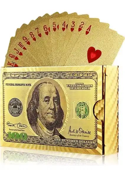Weather Forecast Gold Dolar İskambil Kağıdı: Dayanıklı ve Estetik Tasarımlı Oyun Kartları