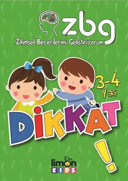 3-4 Yaş Çocuklar İçin Dikkat ve Odaklanma Geliştirme Kitabı