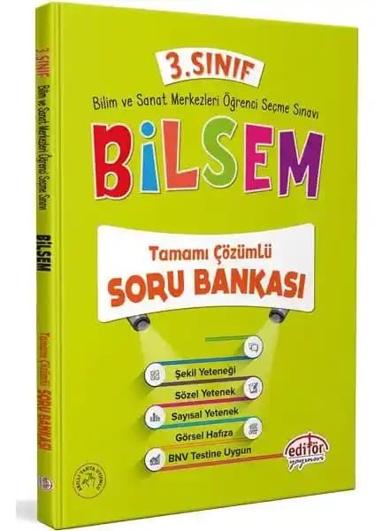 3. Sınıf BİLSEM Tamamı Çözümlü Soru Bankası Öğrencilerin Akademik Gelişimini Destekler