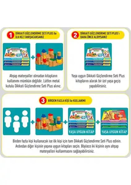 Adeda Yayıncılık Easy Dikkati Güçlendirme Seti 6-8 Yaş Çocuklar İçin Zeka ve Dikkat Geliştirme