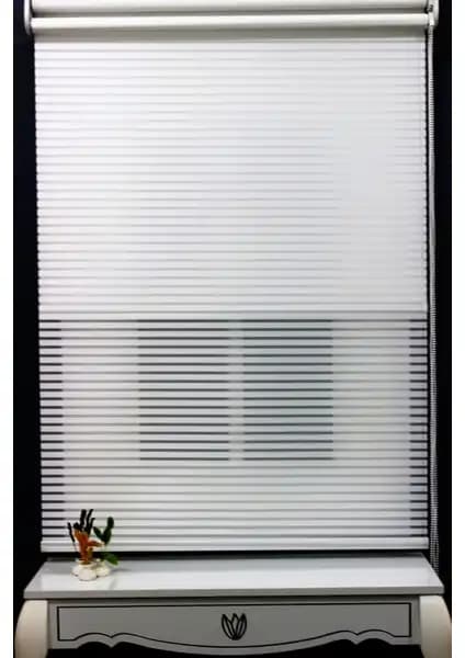 Alpinaz Çift Mekanizmalı Kalın Çizgi Tül ve Tekzen Bambu Store Perde Karşılaştırması 1