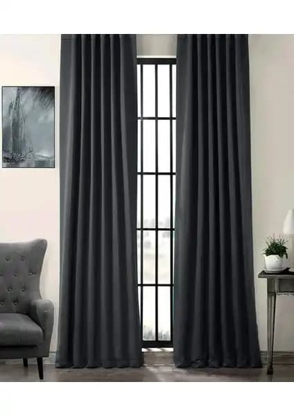 Arolife Taç Antrasit Gri ve Home Color Petek Kadife Fon Perdelerin Karşılaştırması 1