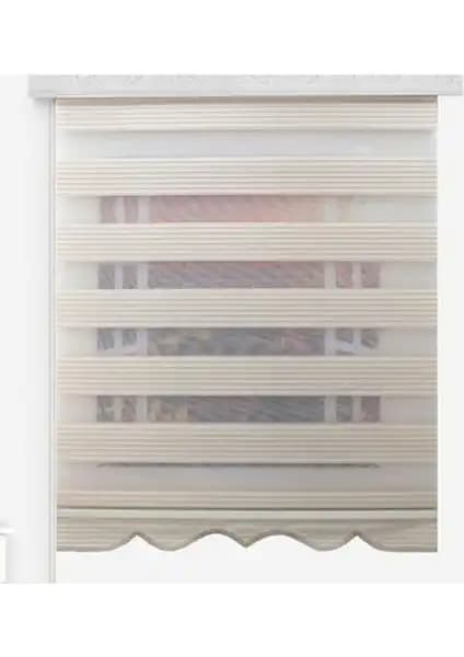 Asy Home Krem Piliseli Zebra Perde ile Brillant Stor Zebra Perde Ekru Karşılaştırması 1