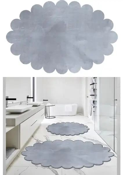 Balat Halı Banyo Paspası Karşılaştırması: Açık Gri ve Beyaz Peluş Modelleri 1