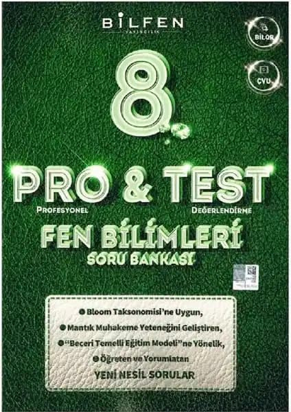 Bilfen Yayınları 8. Sınıf Fen Bilimleri Pro&Test Soru Bankası Güncel ve Güçlü Bir Kaynak