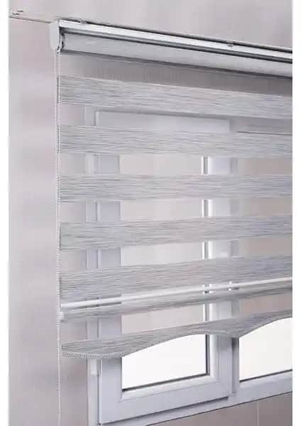 Bizden Perde Brillant Etekli Gri ve Siyah Düz Zebra Stor Perdeleri Karşılaştırması