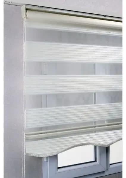 Bizden Perde Brillant Etekli Krem ve Mat Beyaz Güneşlik Stor Perdelerin Karşılaştırması 1