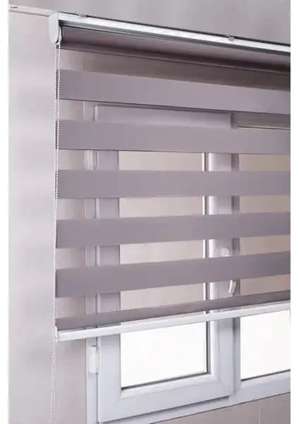 Bizden Perde Gri Renk Zebra Stor Perde ve Etekli Gri Pileli Model Karşılaştırması 2