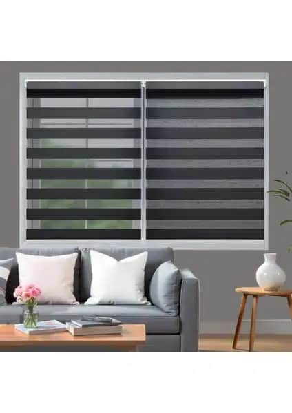 Blind-X Siyah Bambu Stor Zebra Perde ve Güneş Perde Düz Krem Karşılaştırması