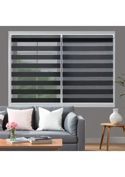 Blind-X Siyah Bambu Stor Zebra Perde ve Rasa Kemik Beyazı Düz Bambu Perde Karşılaştırması 1