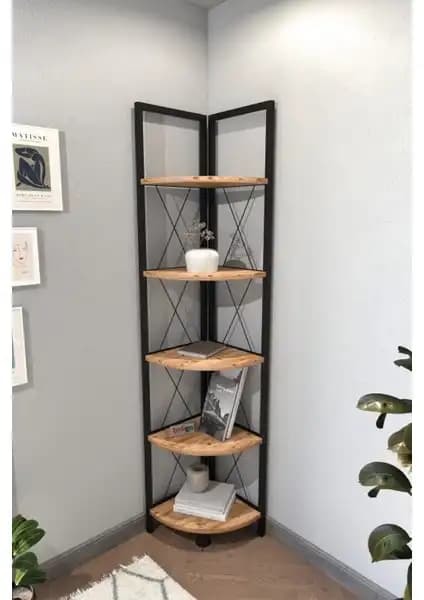 Bofigo 5 Raflı Metal Köşe Kitaplık ile Mobitopya Nilamu 45 cm Kitaplık Karşılaştırması 1