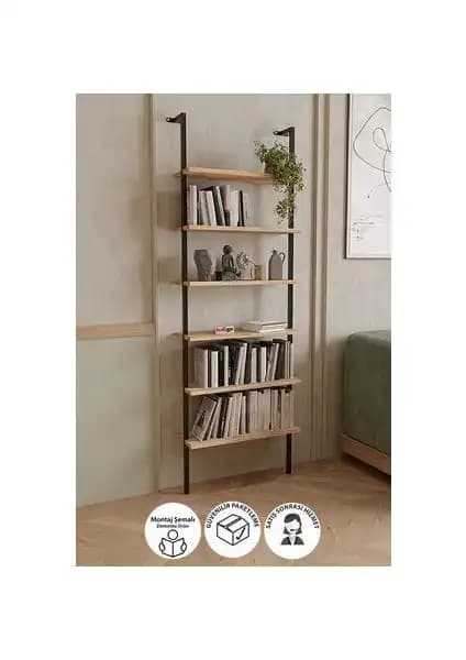 Bofigo 6 Raflı Duvara Monte ve Wood House Eftelya Kitaplıkları Karşılaştırması 1