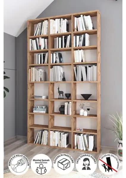 Bofigo ve Wood House Ilayda Geniş Raflı Kitaplık Karşılaştırması 1