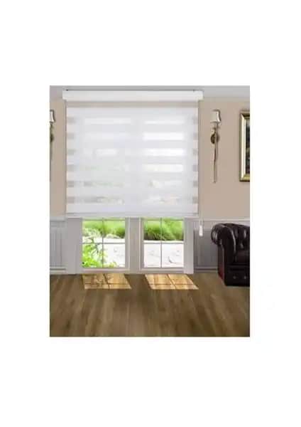 Brillant Beyaz Bambu Zebra Perde ve Bizden Perde Koyu Kahve Zebra Stor Karşılaştırması