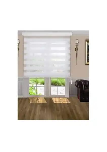 Brillant Beyaz Bambu Zebra Perde ve Bizden Perde Koyu Kahve Zebra Stor Karşılaştırması 1