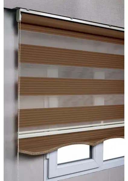 Brillant Beyaz Bambu Zebra Perde ve Bizden Perde Koyu Kahve Zebra Stor Karşılaştırması 2