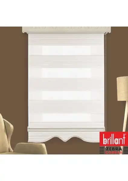 Brillant Pliseli Stor Zebra Perde Beyaz MZ480 ve Ekru Etek Dilim Karşılaştırması 2