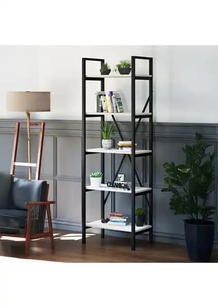 Ceramical 5 Raflı Metal ve KTS2 Modern 5 Raflı Kitaplık Karşılaştırması 1