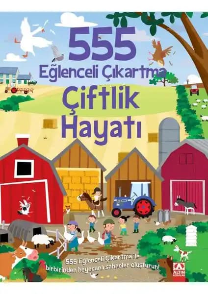 Çiftlik Hayatı Temalı Eğlenceli Çıkartma Kitabı Çocuklar İçin Renkli ve Öğretici