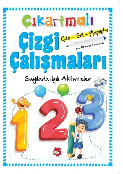Çıkartmalı Sayılarla İlgili Eğitici Kitap Seti Çocuklar İçin Okul Öncesi Matematik Aktiviteleri