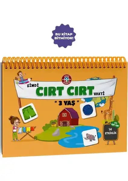 Çocuk Akademi 3 Yaş Cırt Cırt Vakti: Erken Öğrenme ve Gelişim İçin Eğitici Kitap