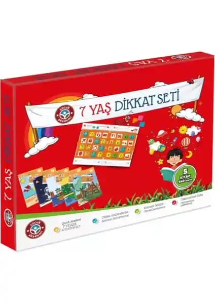 Çocuk Akademi 7 Yaş Dikkat Seti: Bilişsel ve Dikkat Gelişimi İçin Eğitim Aracı