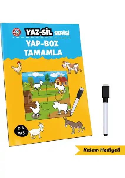 Çocuk Akademi Yaz Sil Serisi: 2-4 Yaş Çocuklar İçin Eğlenceli ve Öğretici Kitaplar