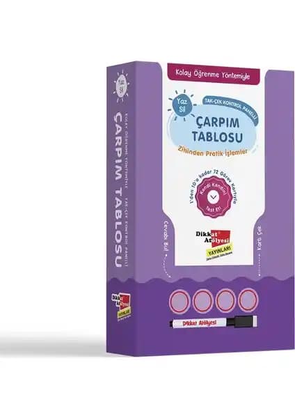 Çocuklar İçin Eğlenceli ve Etkili Çarpım Tablosu Öğrenme Seti - Yaz Sil Yöntemiyle Matematik Temelleri