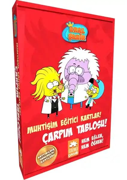 Eksik Parça Çocuk Kral Şakir Eğitici Kartlar ve Çarpım Tablosu Öğrenme Aracı