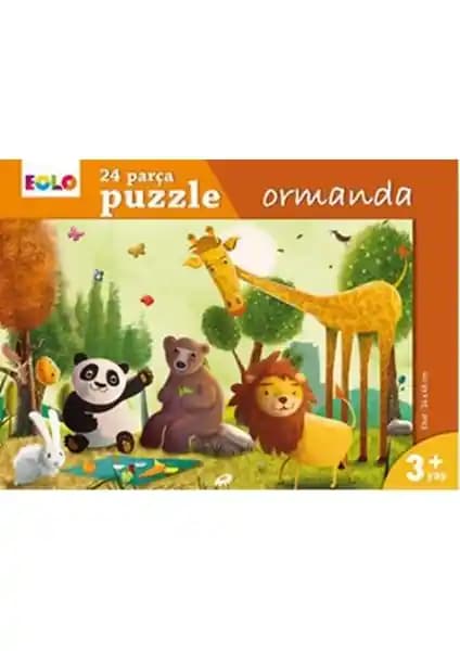 Eolo 24 Parça Orman Temalı Puzzle Çocuklar İçin Eğitici ve Eğlenceli Oyun Seçeneği