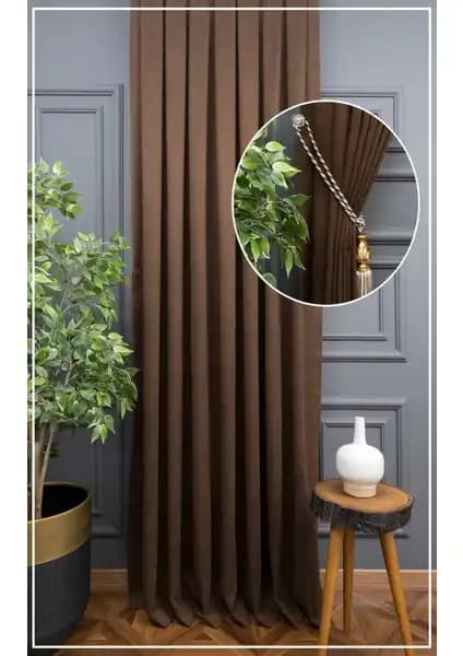 Evdepo Home Taç Antarsit ve Taç Sütlü Kahve Fon Perdeleri Karşılaştırması 2