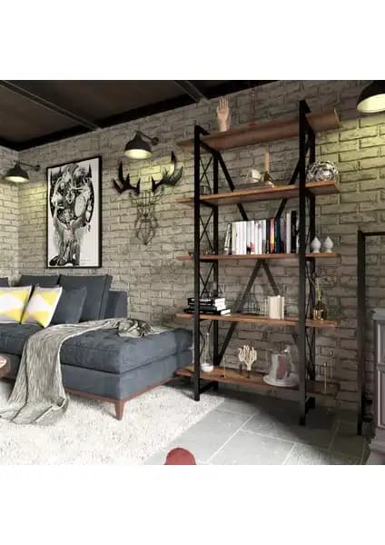 Evdesa Erciyes Metal ve Wood House Efsun Geniş Raflı Kitaplık Karşılaştırması 1