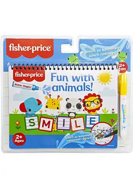 Fisher Price Su ile Boyama Kitabı: Hayvanlar Temalı Eğitici ve Eğlenceli Çocuk Oyuncağı