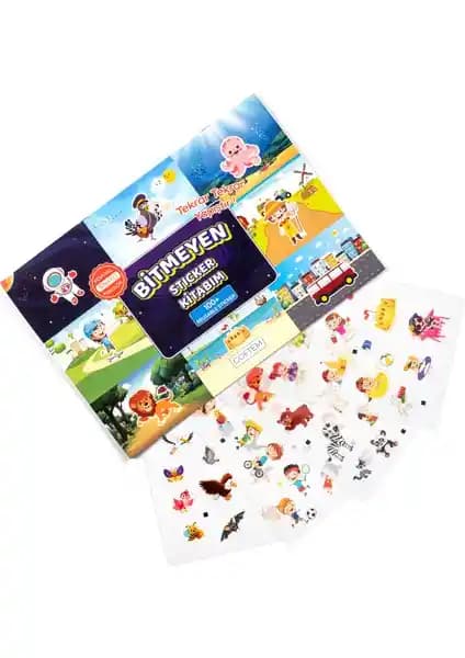 Gepettoys Bitmeyen Sticker Kitabım: Çocuklar İçin Eğlenceli ve Öğretici Aktivite Kitabı