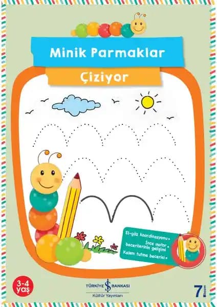 İş Bankası Kültür Yayınları Minik Parmaklar Çizi<yor> Çocuklar İçin Eğitici ve Geliştirici Kitap