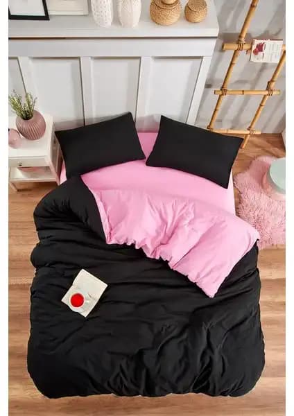 Lotusline Home Minikaro ve Valezium Siyah-Pembe Nevresim Takımları Karşılaştırması 2