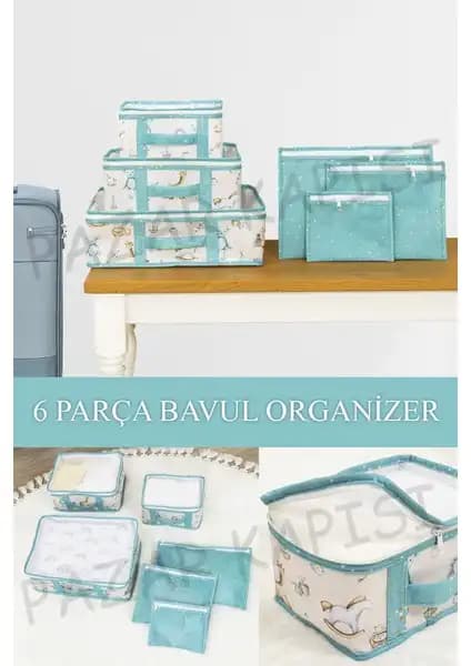 Mor Bebe ve Pazar Kapısı Baby Lüks 6'lı Bavul Organizerleri Karşılaştırması 2