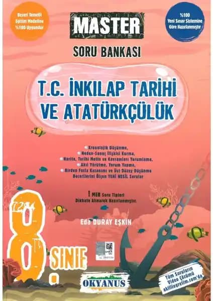 Okyanus Yayınları 8. Sınıf Inkılap Tarihi ve Atatürkçülük Soru Bankası Güncel Müfredat