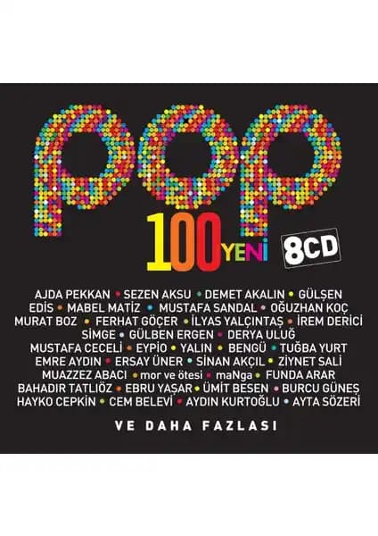 Pop 100 Yeni 8 CD Seti Pop Müzik Severler İçin Geniş ve Çeşitli Koleksiyon