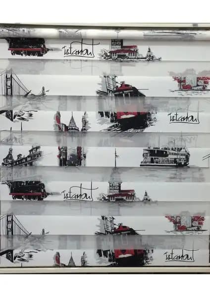ZebraEvim Zebra Perde Karşılaştırması Ekru Trend ve Siyah-Kırmızı İstanbul Desenleri 2