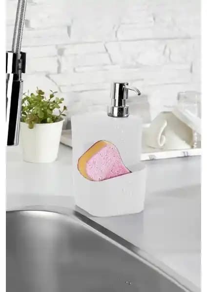 Cansa 650 ml 2'li akıllı sabunluk ve süngerlik seti ile hijyeni ve şıklığı bir arada sağlayın