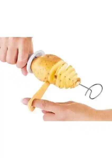 Cansa Spiral Patates Dilimleyici Aparat ile Pratik ve Eğlenceli Evde Patates Kesimi